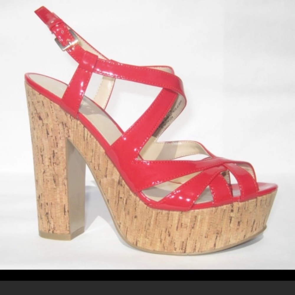 Nine West Addigirlo poppy platform shoe size 7